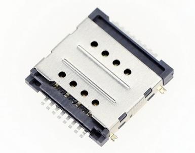 Dvojni konektor za kartico SIM, PUSH PULL, H3,0 mm KLS1-SIM2-002A